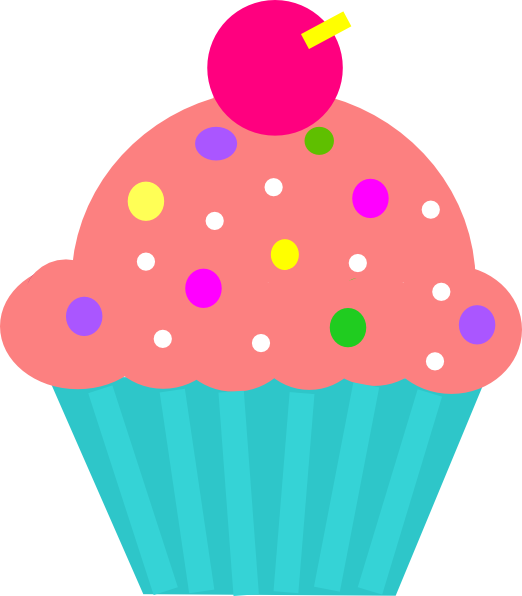 Cupcake Coral & Turquoise Clip Art At Clkercom Vector - Printable Instructional Materials For Elementary School (522x596)