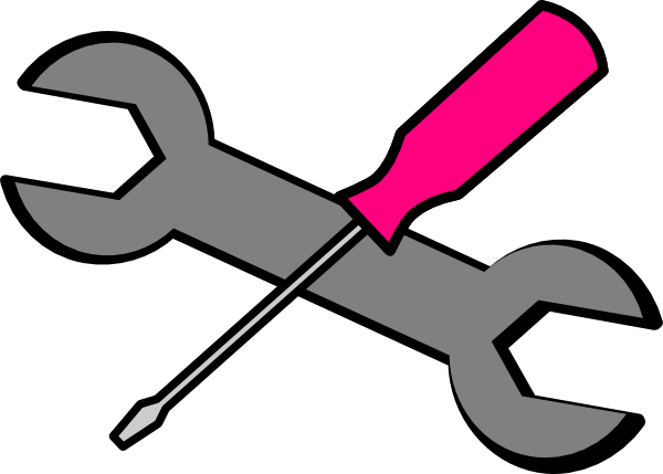 Tools Pink Clip Art At Clker - Wrench Icon (600x429)