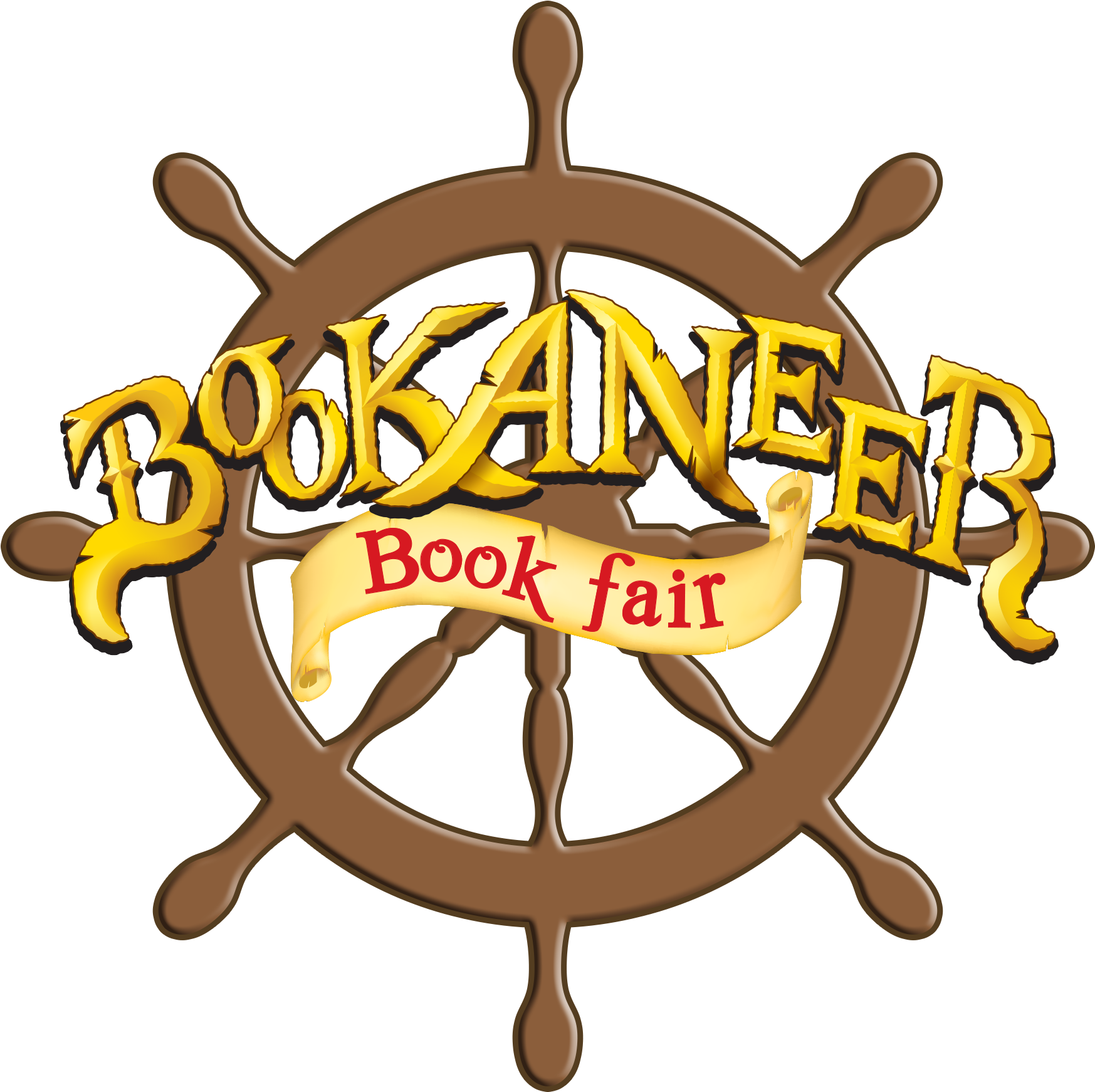 Bookaneer Book Fair Clipart - Captains Wheel (2296x2245)
