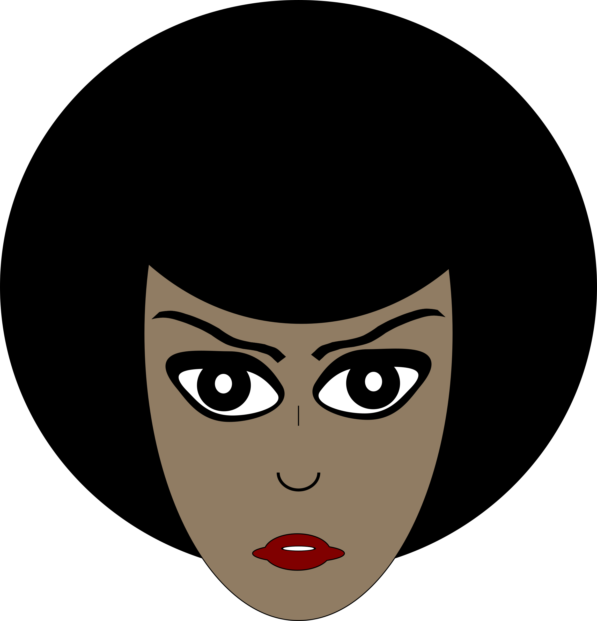 Black Power Man Svg Clip Arts 576 X 599 Px - Black Hair Men Clipart (2307x2400)