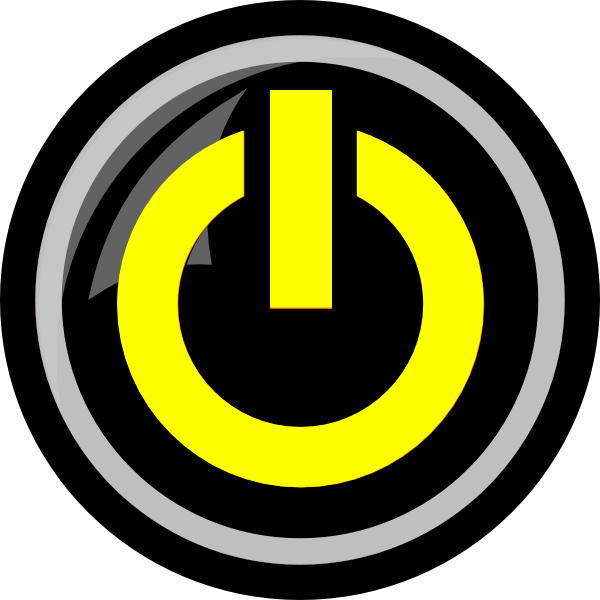 Yellow Power Button Svg Clip Arts 600 X 600 Px - Power Button Yellow Png (600x600)