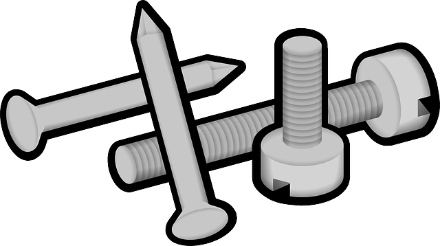 Cartoon, Hammer, Nail, Construction, Metal - Screws Clipart (640x358)
