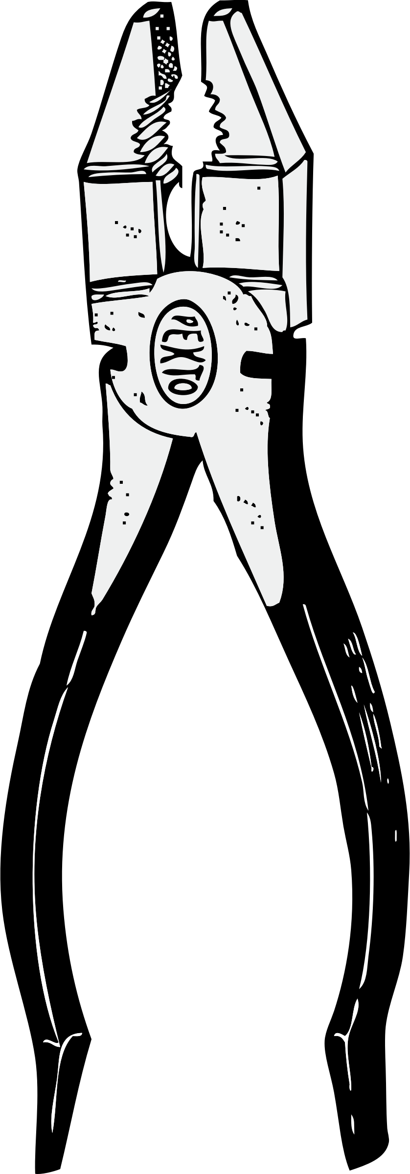 Big Image - Pliers Black And White (838x2400)