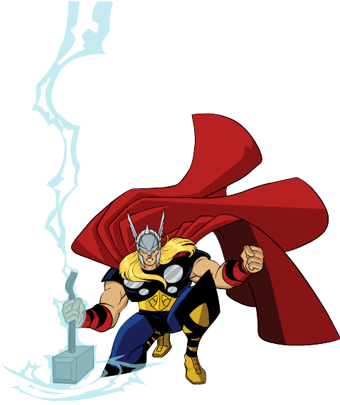 Thor Clipart Free Download Clip Art On Png - Marvel Universe Avengers Earth's Mightiest Heroes - (497x585)