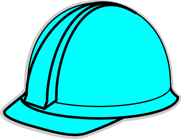 Turquoise Hard Hat Clip Art - Hard Hat Clip Art (600x462)