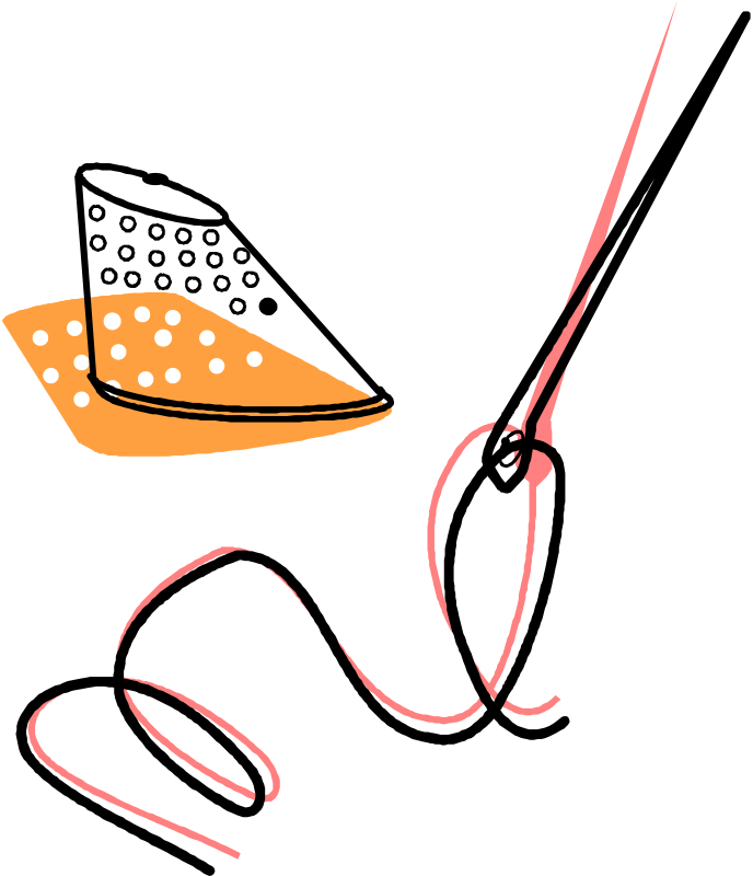 Free Vector Needle Thread And Timble Clip Art - Needle And Thread Animated Gif (876x1024)