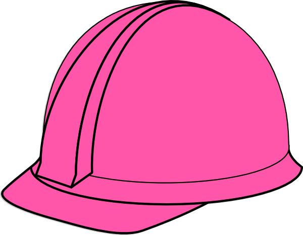 Pink - Birthday - Hat - Clipart - Construction Hard Hats Clip Art (600x466)