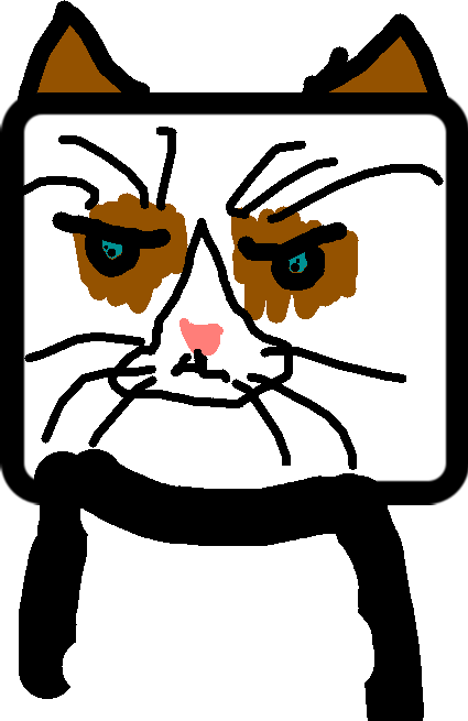 Kit Cat - Grumpy - Triangle (425x655)