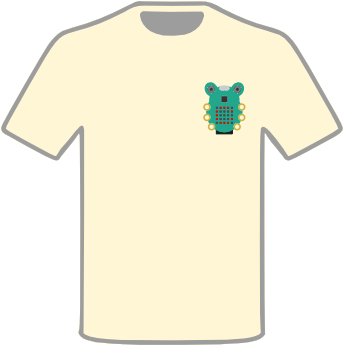 Image Of Scrolling Name Badge - T-shirt (600x450)