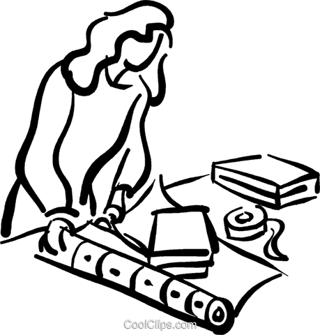 Download Clipart - Geschenk Einpacken Clipart (459x480)