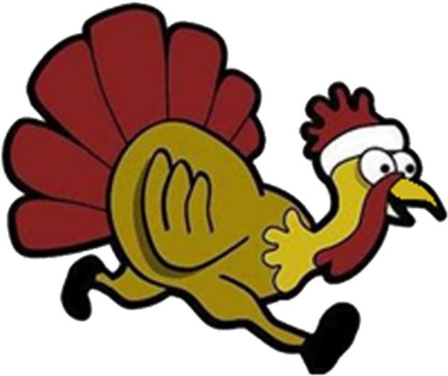 Bourbonnais Township Park District Turkey Trot - Cartoon (800x699)