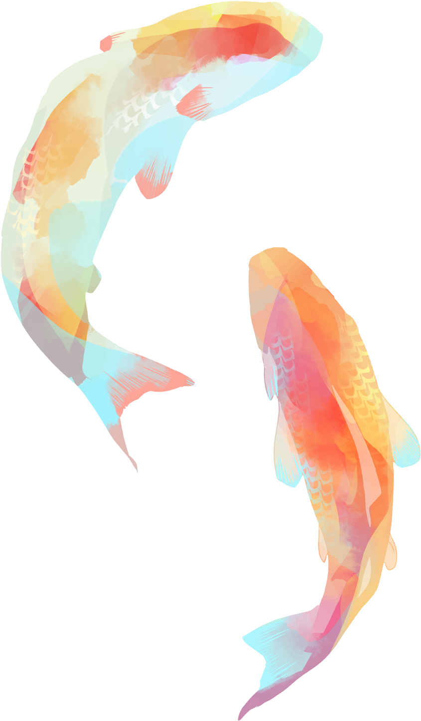 Koi Fish Watercolor Art Png (1205x1550)