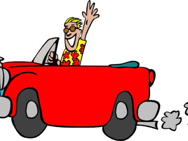 Driving Clipart Transparent Background - Driving Car Clip Art (640x480)