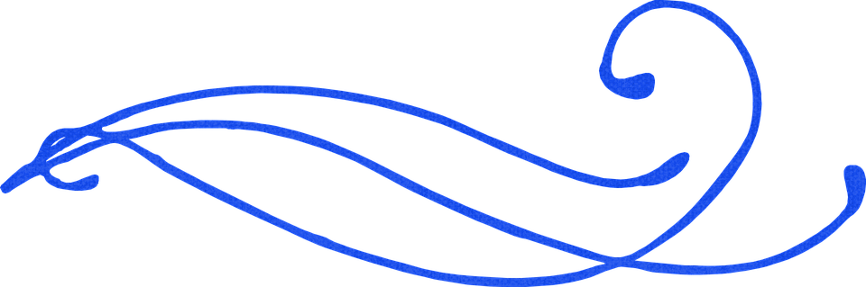 Decorative Line Blue Png Transparent Images - Line Ornament (960x319)