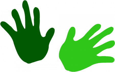 Gentleness Clip Art - Dibujo Palma De La Mano (450x400)