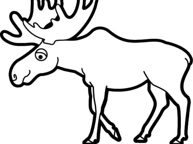 Moose Clipart Face - Moose Black And White (640x480)