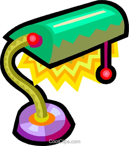 Desk Lamp Royalty Free Vector Clip Art Illustration - Desk Lamp Royalty Free Vector Clip Art Illustration (425x480)