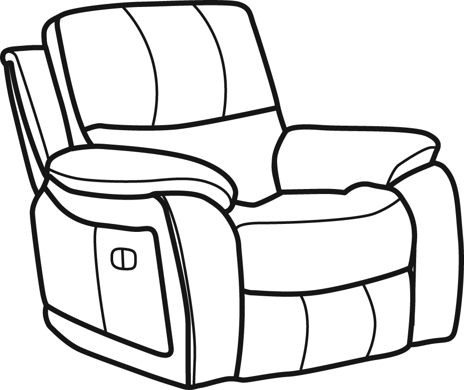 Woodstock - Recliner Clip Art Black And White (931x782)