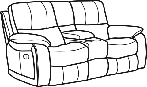 Woodstock Fabric Power Reclining Loveseat With Console - Couch (480x284)