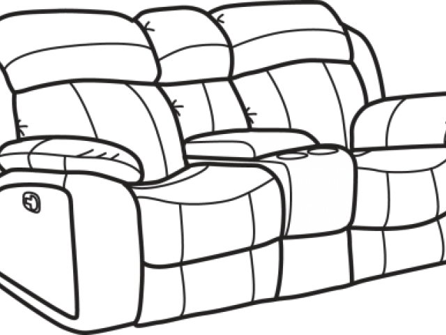 Sofa Clipart Coloring Page - Recliner (640x480)