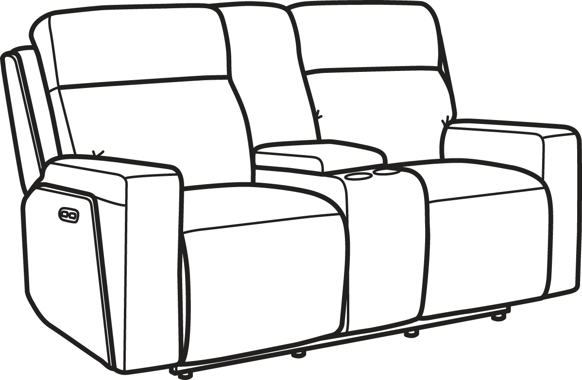 Niko Leather Power Reclining Loveseat With Console - Recliner (1198x782)