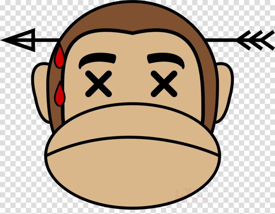 Dead Monkey Emoji Clipart Ape Chimpanzee Clip Art - Twitch Youtube Icon Png (900x700)