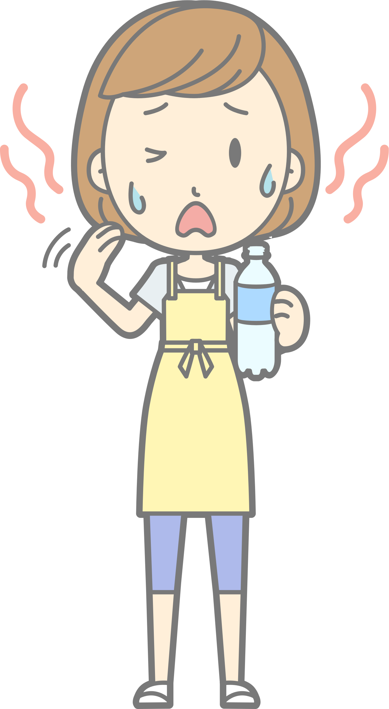 Big Image - Thirsty Children Clipart (1310x2389)