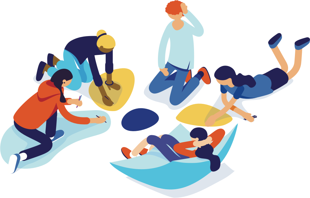 Services - Isometric Illustration Team Work (989x631)