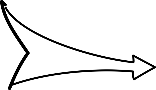 Arrow Computer Icons Drawing Black And White Symbol - Clipart Fleche (590x340)