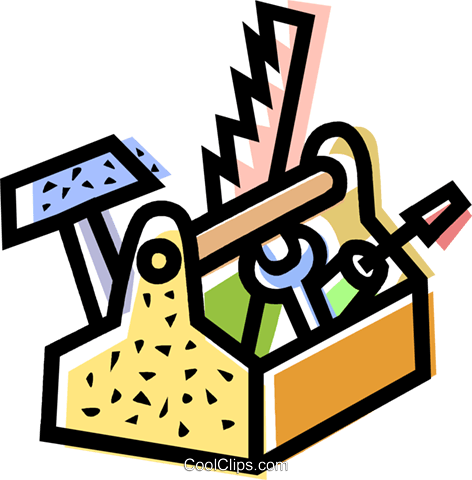 Toolbox With Assorted Tools Royalty Free Vector Clip - Caixa De Ferramentas Png (472x480)