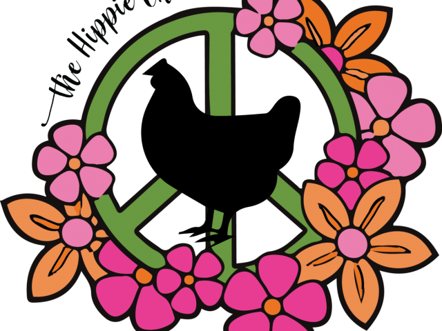 Hippie Clipart Hippie Chick - Flower Coloring Pages Peace (640x480)