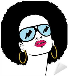 Hair Hippie Woman Sticker Pixers We Live - Hair Drawing Vector Afro (400x400)
