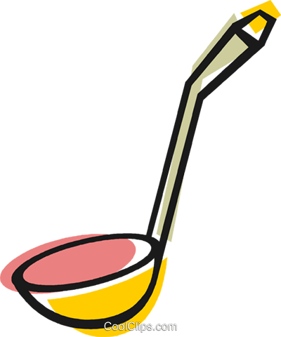 Soup Ladle Royalty Free Vector Clip Art Illustration - Soup Ladle Royalty Free Vector Clip Art Illustration (400x480)
