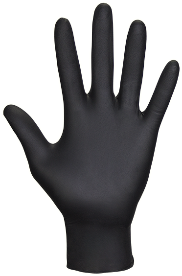 Gloves Clipart Safety Apron - Black Nitrile Gloves Raven (402x600)