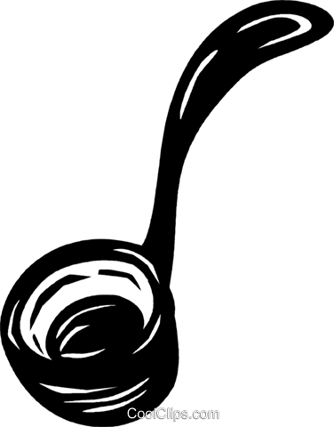 Soup Ladle Royalty Free Vector Clip Art Illustration - Soup Ladle Royalty Free Vector Clip Art Illustration (376x480)