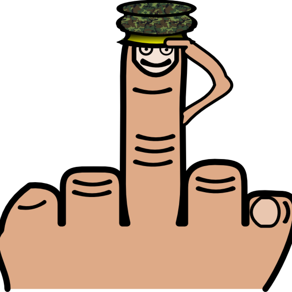 Middle Finger Clipart Image Of Middle Finger Clipart - Salute With Middle Finger (1024x1024)