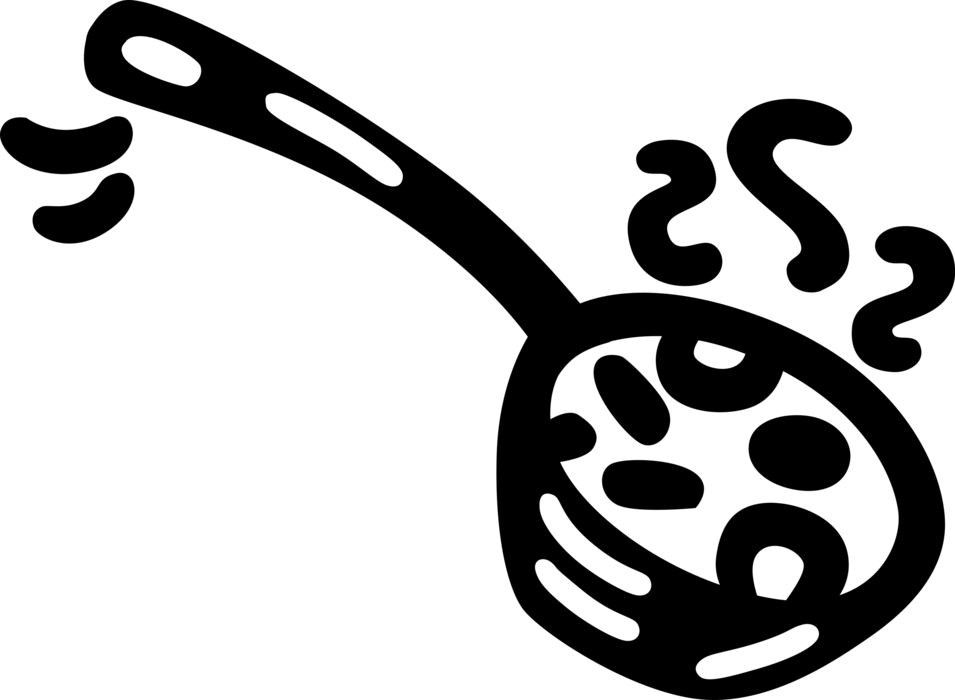Soup Ladle Clip Art - Stencil (955x700)