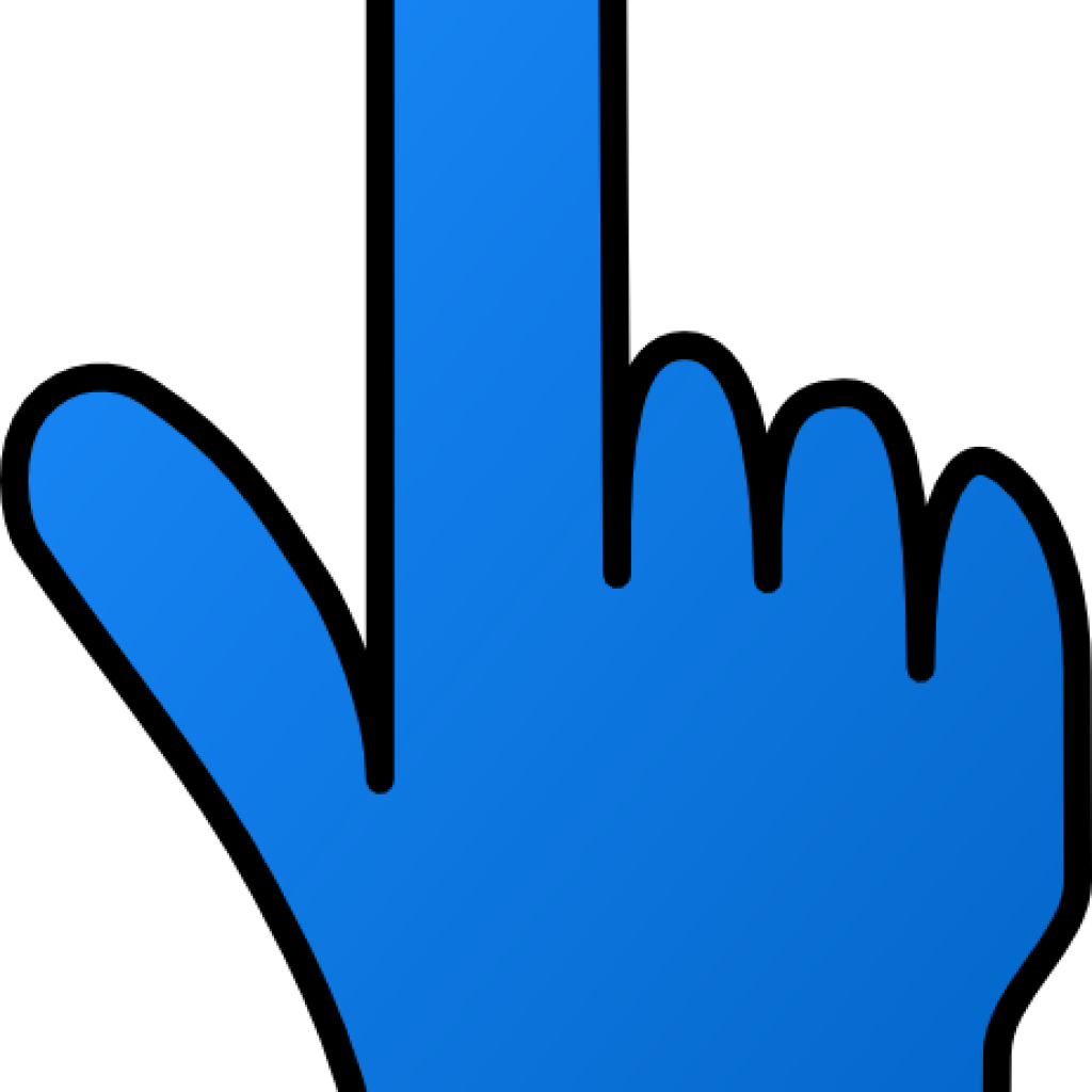 Pointing Finger Clip Art Pointing Finger Without Shade - Blue Pointing Hand Clipart (1024x1024)