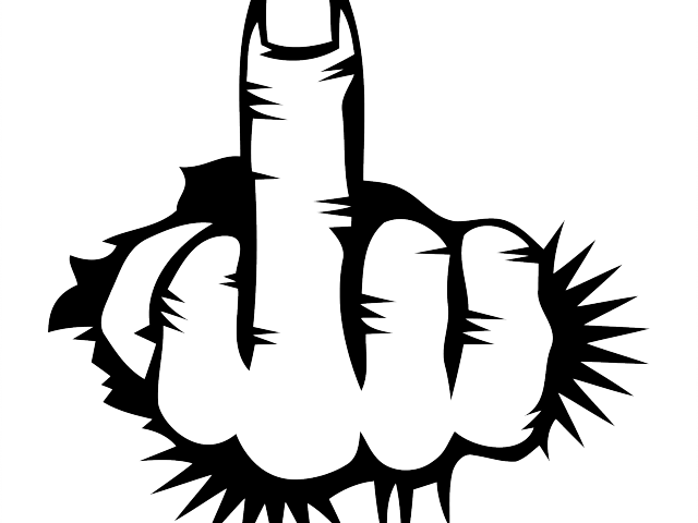 Fingers Clipart Middle - Middle Finger Clip Art Svg (640x480)