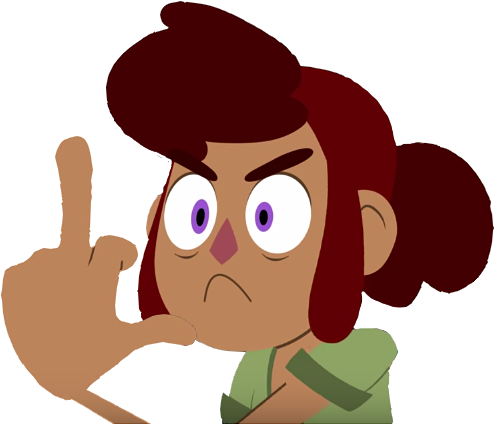 Gwen Middle Finger Emoji By Desolatespace - Cartoon (500x500)