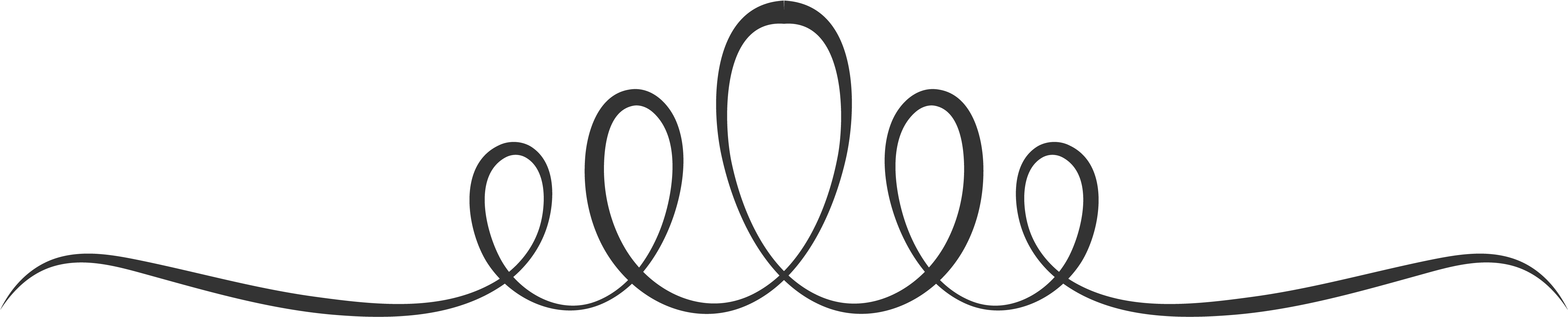 5336 X 1181 4 - Floral Curve Png (5336x1181)