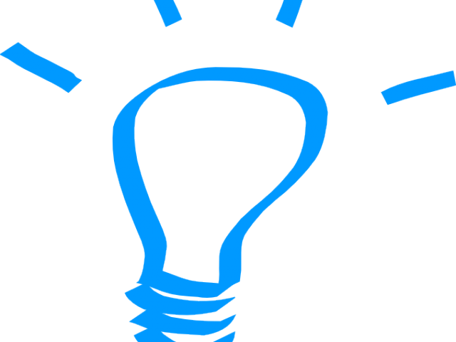 Light Blue Clipart Lightbulb - Light Bulb Thinking Clipart (640x480)