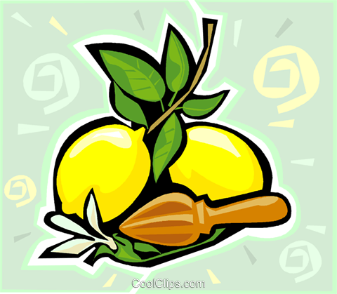 Lemons On Branch Royalty Free Vector Clip Art Illustration - Lemons On Branch Royalty Free Vector Clip Art Illustration (480x419)