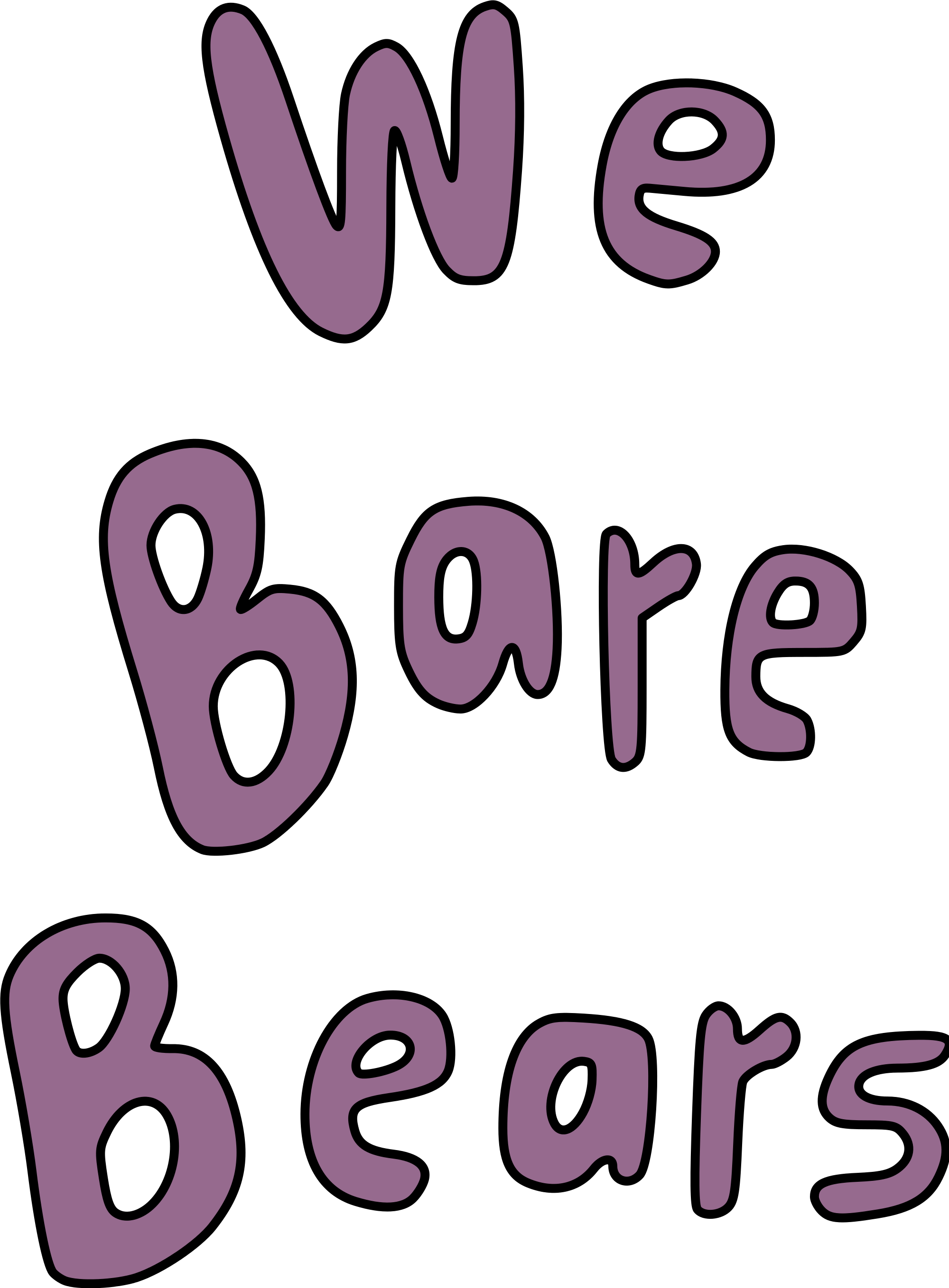 Open - We Bare Bears Logo Font (2000x2717)