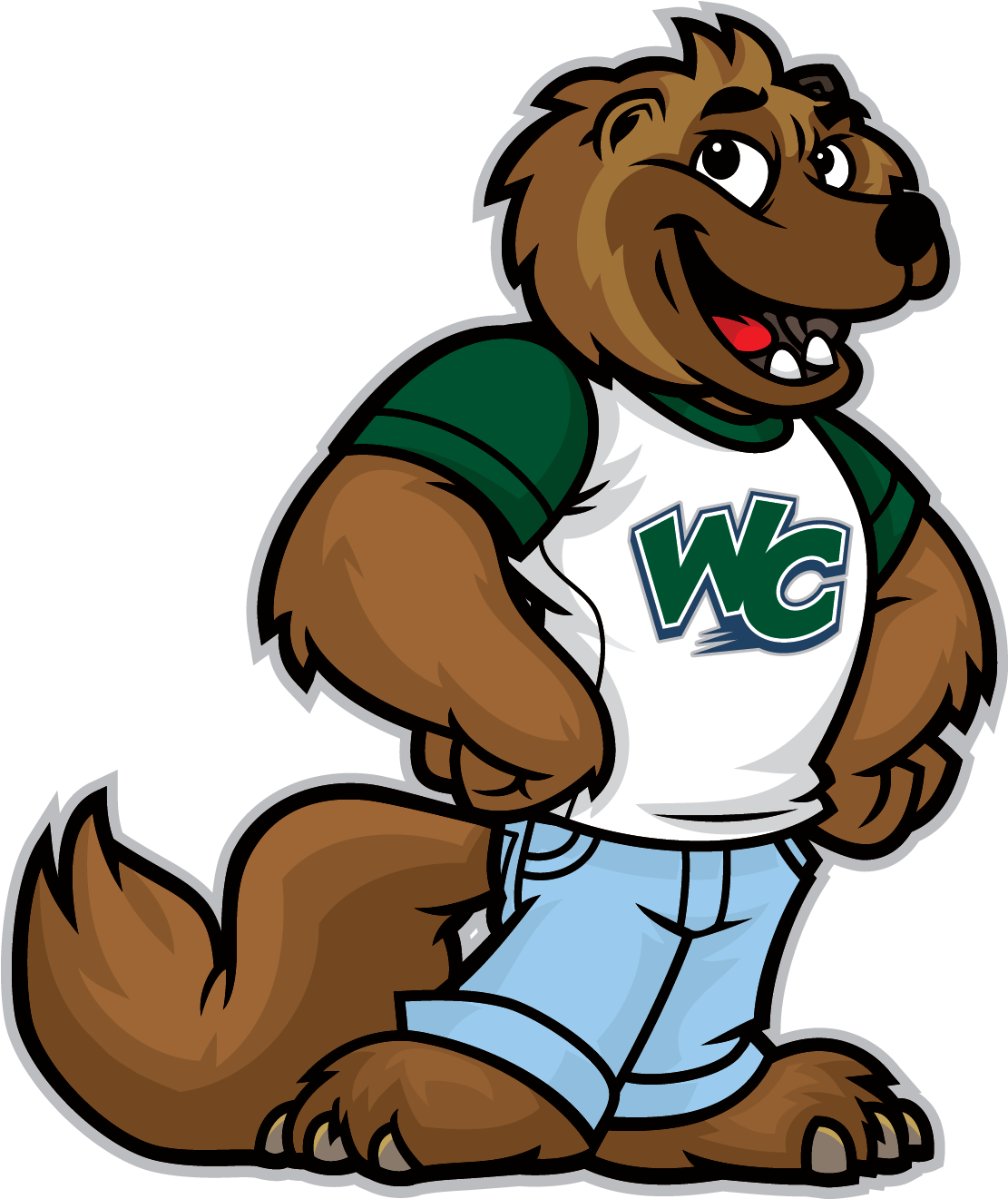 Willow Creek Wolverine Mascot Logo - Cartoon (1200x1500)