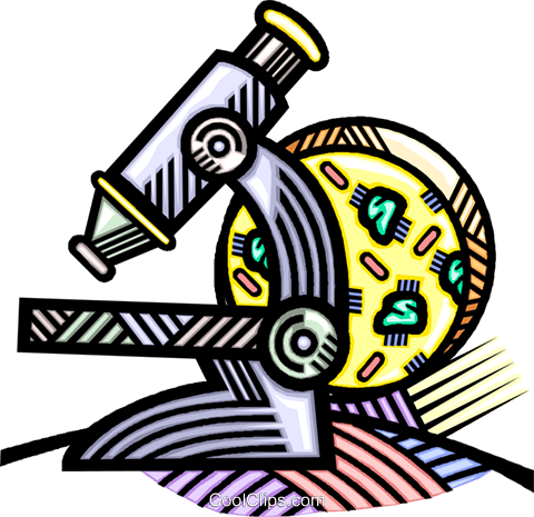 Microscope Royalty Free Vector Clip Art Illustration - Microbiology (480x465)