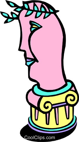 Caesar's Head Royalty Free Vector Clip Art Illustration - Caesar's Head Royalty Free Vector Clip Art Illustration (269x480)