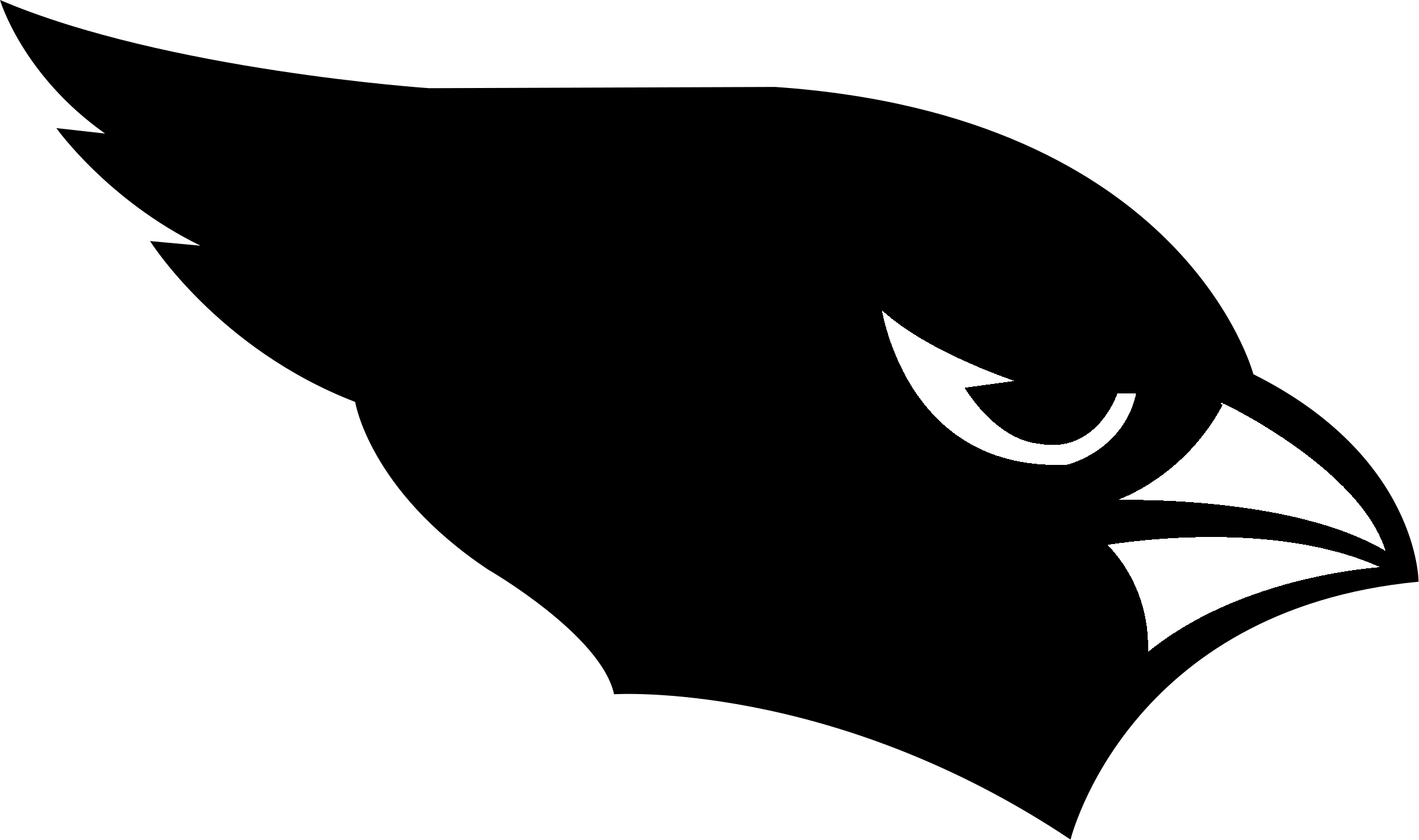 Arizona Cardinals 6 Logo Black And Ahite - Super Bowl Teams Logo (2400x1422)