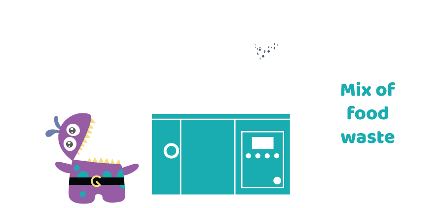 What Goes In A Garbage Guzzler - Cartoon (900x500)