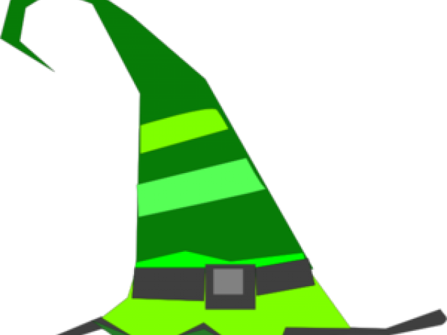 Witch Hat Clipart Green - Halloween Hat Clip Art Transparent (640x480)